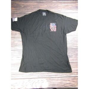 Howitzer Patriot Mens 2XL Black T Shirt Military USA America Freedom Defenders